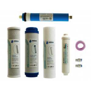 Pack 4 Filtros Osmosis Inversa y membrana vontron