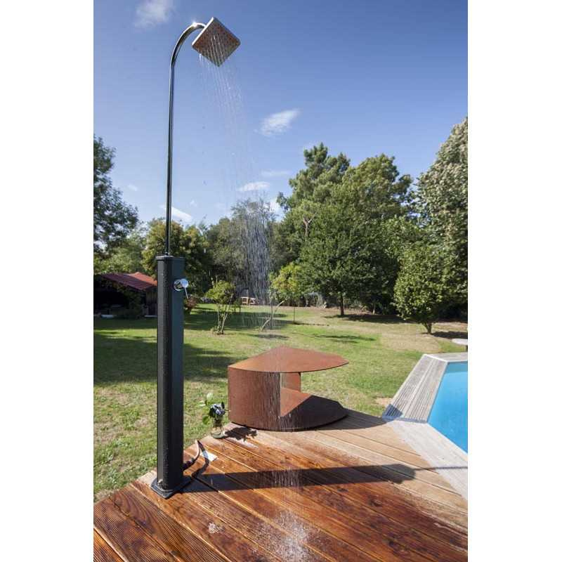  Generic Ducha solar modelo A1 - Acero inoxidable cepillado -  Depósito de ducha de 5 galones Ducha de jardín Ducha de piscina Ducha al  aire libre : Patio, Césped y Jardín