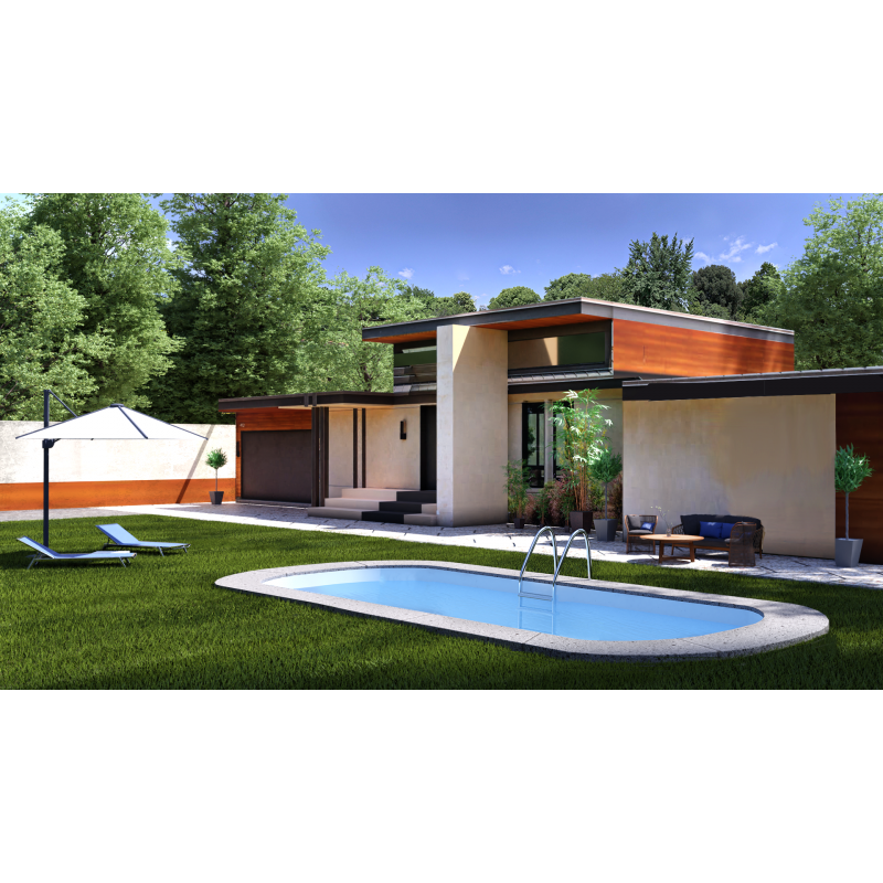 Piscina ovalada MADAGASCAR 700x320x150 cm
