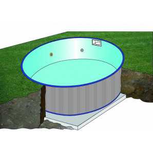 Piscina Enterrada Redonda Moorea Ø420 x ↕150 cm de Acero