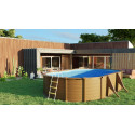 Piscina ovalada imitación madera 610x375x120cm Gre