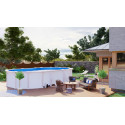 Piscina ovalada FIDJI 610x375x120 cm con todo incluido