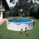 Piscina Redonda Acero Blanco Ø460x120cm, Fácil Montaje