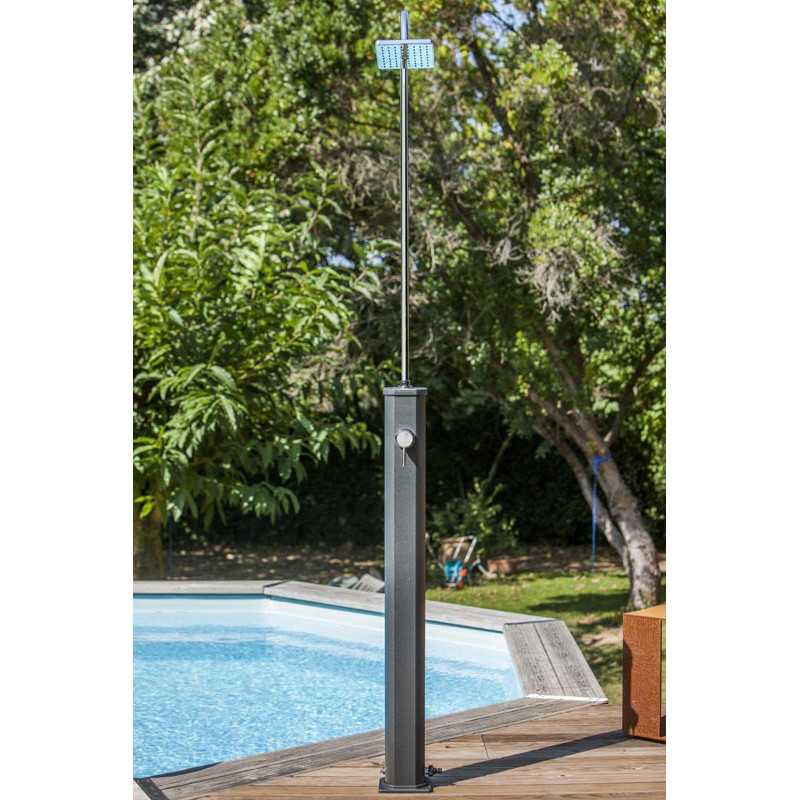  Ducha solar modelo A3 – acero inoxidable cepillado 7 galones  jardín ducha piscina ducha al aire libre : Patio, Césped y Jardín