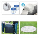 Spa Intex 4p con panel inalámbrico, LED y reposacabezas