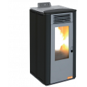 Estufa Terra Negro, 10,1kW, eficiente y moderna, con mando