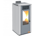 Estufa Terra Canalizable Aire Pellets 10,1Kw Blanca