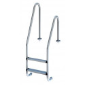 Escalera piscina asimétrica 2 peldaños AISI 304