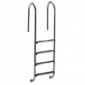 Escalera Mod. Muro 4 Peldaños Piscina AISI 304