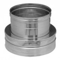 Adaptador 80mm Simple a Doble Pared AISI 304
