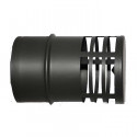 Deflector Horizontal 80mm Inoxidable Negro Mate