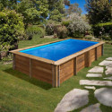 Piscina de madera LEMON rectangular 375 x 200 x 68 cm
