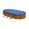 Piscina Ovalada Madera 730x375x120cm - Completo Kit Incluido