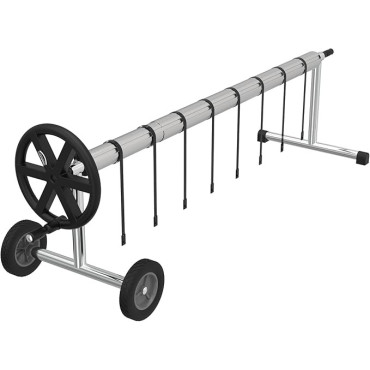 Enrollador telescópico para cubierta de piscina de hasta 6,50m de ancho con tubo de 80mm