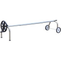 Enrollador telescópico robusto para cubierta de piscina de hasta 6,50m de ancho con tubo de 80mm