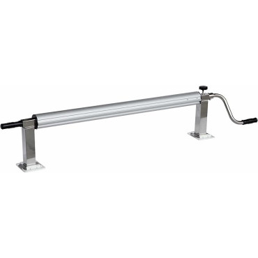 Enrollador telescópico de manivela para cubierta de piscina de hasta 5,50m de ancho con tubo de 80mm