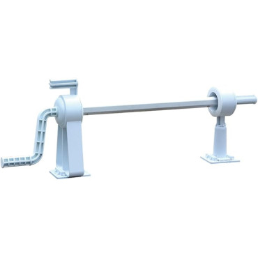 Enrollador telescópico para piscina elevada de hasta 6,5m de ancho con tubo de 32mm