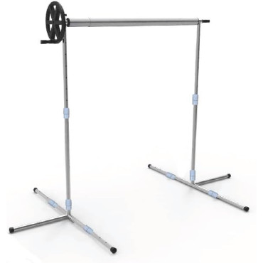 Enrollador telescópico PRO para piscinas elevadas de hasta 5,5m y tubo de 80mm