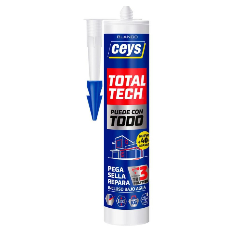 Adhesivo Sellador Blanco Superficie Húmedas 290 Ml - Ceys
