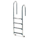 Escalera Asimétrica 4 Peldaños Piscina AISI 304