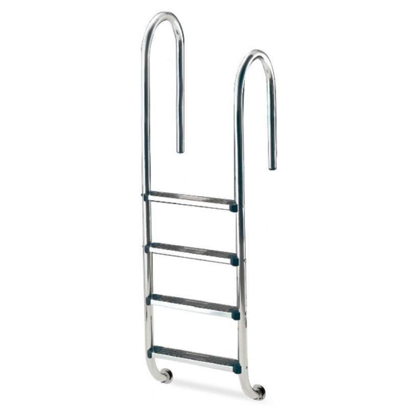 Escalera Asimétrica 4 Peldaños Piscina AISI 304