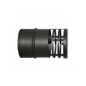 Deflector Horizontal Inoxidable 80mm Negro