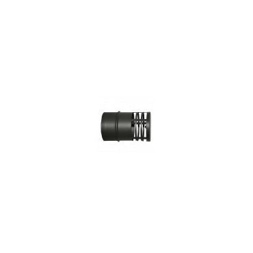 Deflector Horizontal Inoxidable 80mm Negro