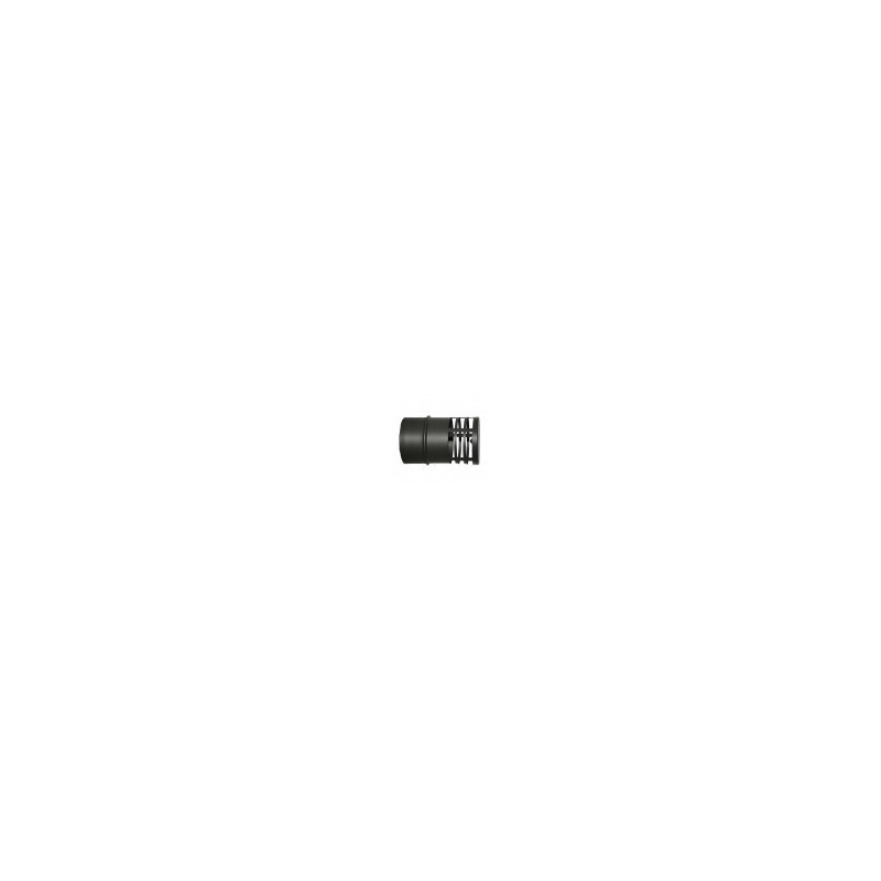 Deflector Horizontal Inoxidable 80mm Negro
