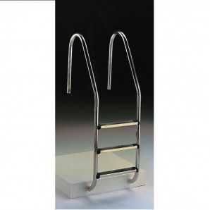 Escalera AISI 316 4 peldaños con acabado pulido