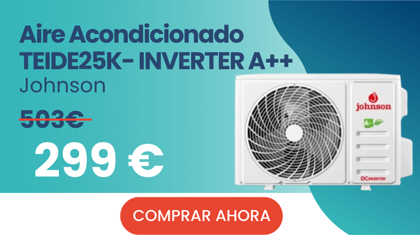 Aire Acondicionado Johnson TEIDE25K - split 1x1 2500 INVERTER A++