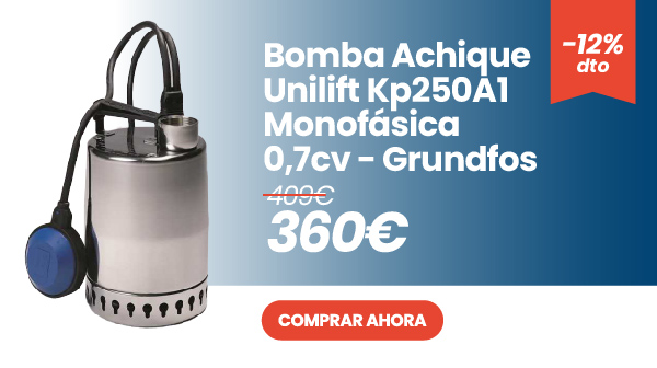 Bomba Achique Unilift Kp250A1 - Monofásica 0,7cv - Grundfos